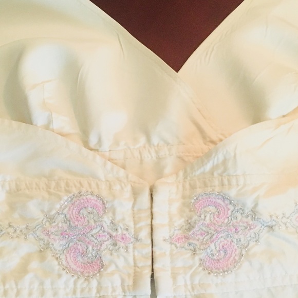 Vintage spaghetti strap top 100% silk satin XS - Picture 5 of 7